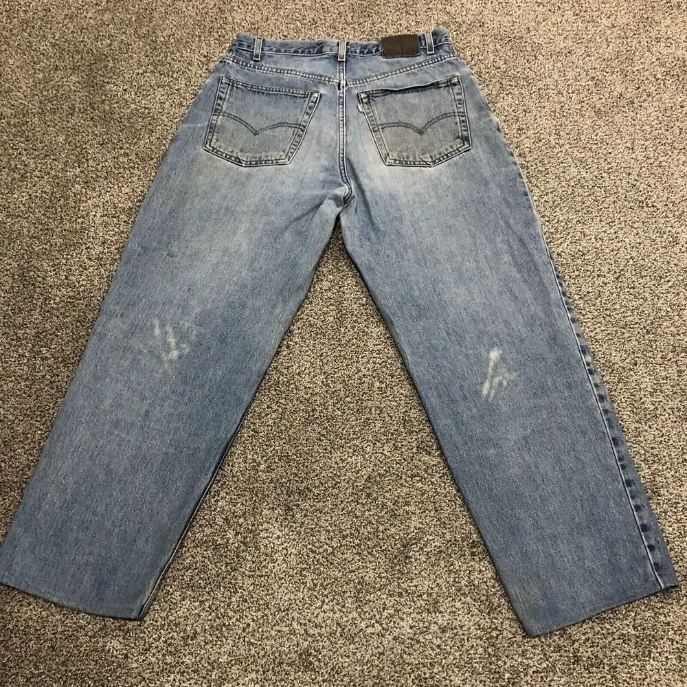 VTG Levis SilverTab Jeans Mens 33x29 Blue Loose Relaxed Straight Denim - Picture 2 of 13